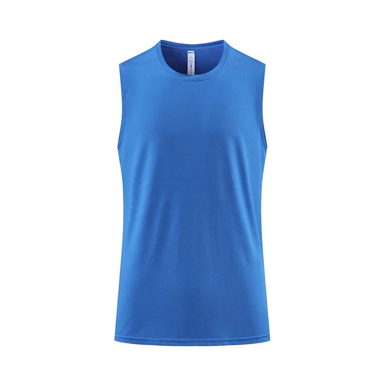 Camiseta sin mangas de secado rápido con cuello redondo para hombre, chaleco muscular de verano, ropa de gimnasio, camiseta sin mangas para culturismo, camisetas deportivas de entrenamiento