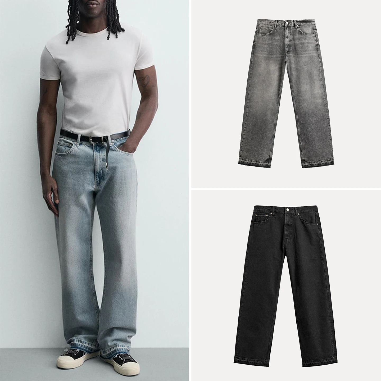 Men's Fashionable Summer Straight Leg Loose Fit Jeans Multicolor mid Waist Casual Wear Stylish 2026 New Arrival