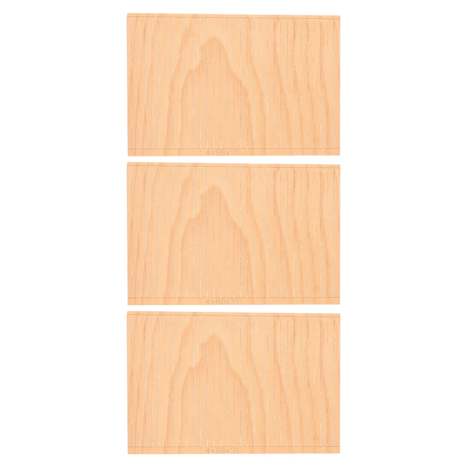 3pcs Miniature Wood Boat Flooring Micro Landscape Hardwood Tiles Decking Sheet For Diy House Building Supplies Marine Grade Boat