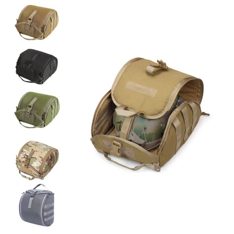 Tactical Helmet Bag Pack,Multi-Purpose Molle Storage Carrying Pouch for Sports Hunting Shooting Combat Helmets