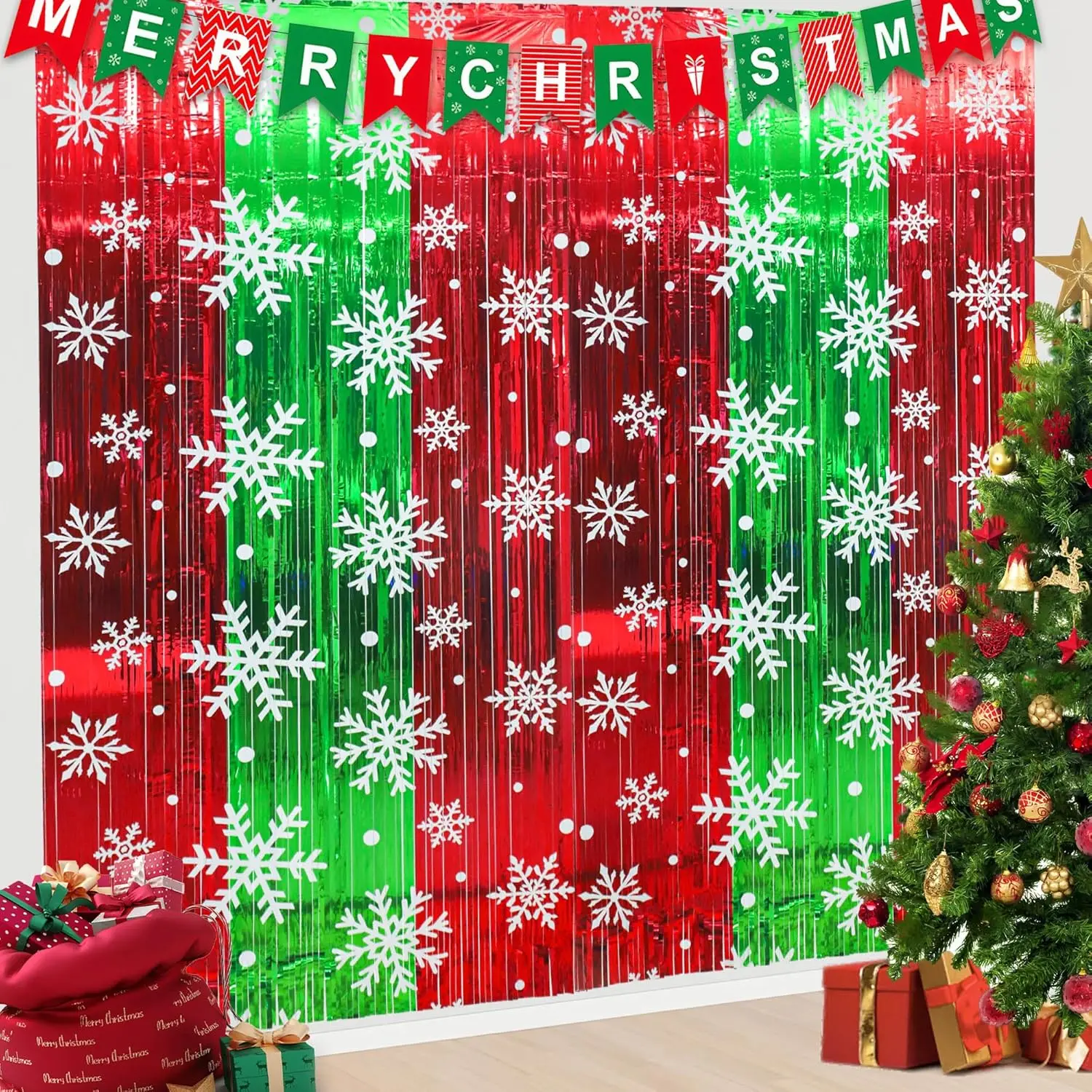 عيد الميلاد ندفة الثلج شرابة الستار تألق قطرة المطر حزب خلفية مثالية لعيد ميلاد الزفاف مرحلة ديكور صور الدعائم ﻿