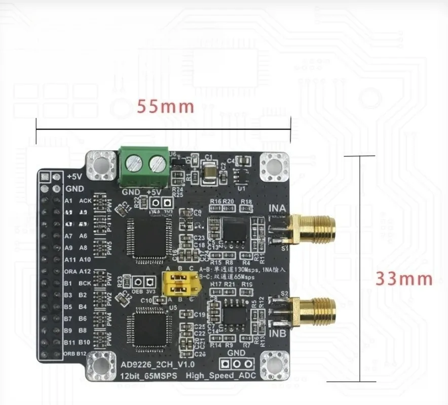 AD9226 High-Speed 12-Bit ADC Data Acquisition Module Dual 65M Single 130M Sampling