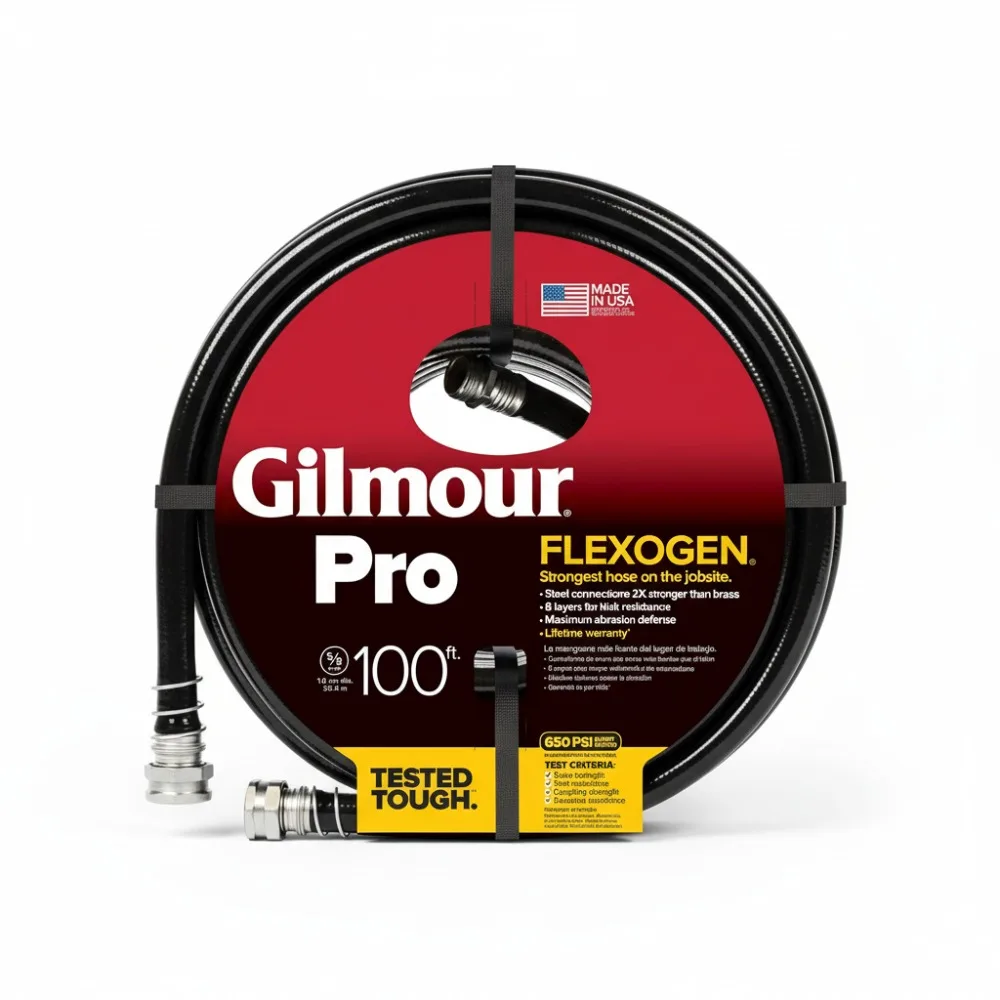 

100ft Heavy Duty Flexible Garden Hose, Kink-Resistant Water Hose for Lawn Sprinklers & Vegetable Gardens