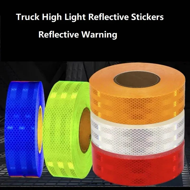 

1/2M White Yellow Red Reflective Tape Microprism Waterproof Membrane For Safety Truck Reflective Stickers/Foreign Large Vehicles