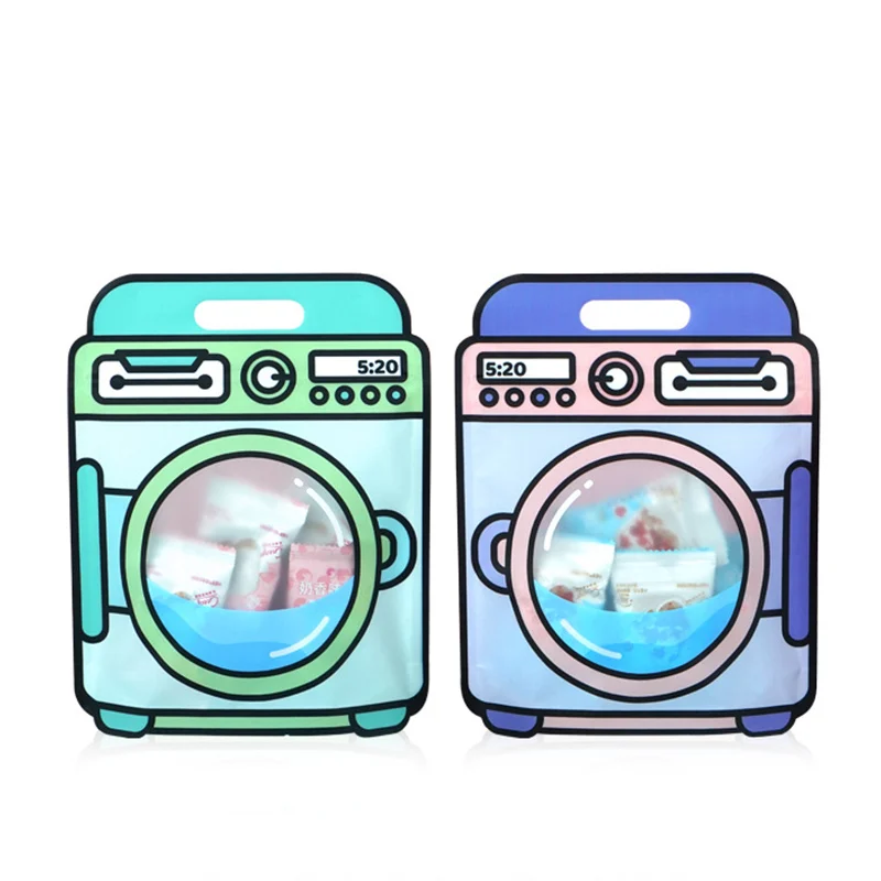 

Creative Washing Machine Shaped Ziplock Snack Bag Cute Sealed Festival Handbag for Kids Birthday Party Favors Candy Cookie Pack