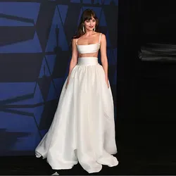 White Long Satin Skirt Korean Fashion High Waist Skirt For Women Autuam Spring Adult Bottom Wear Custom Made faldas