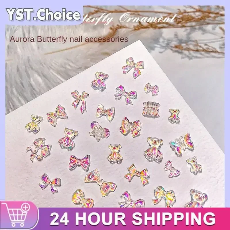 Grosir selebriti Internet mode Unik dekorasi kuku seni kuku mode Beruang desain Volume pembelian busur indah menarik