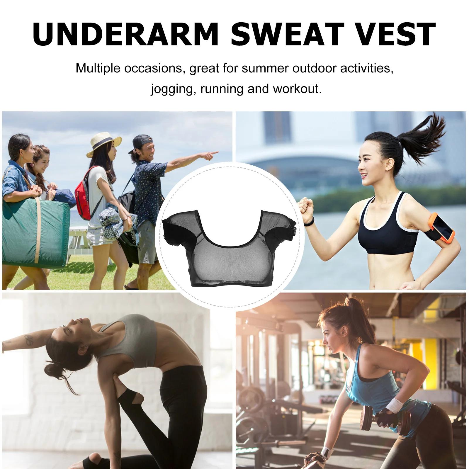 سترة نسائية تحت الإبط سترة قميص مريحة للتنفس ومقاومة للعرق وقابلة للغسل وواقي الإبط للسيدات للجري #1