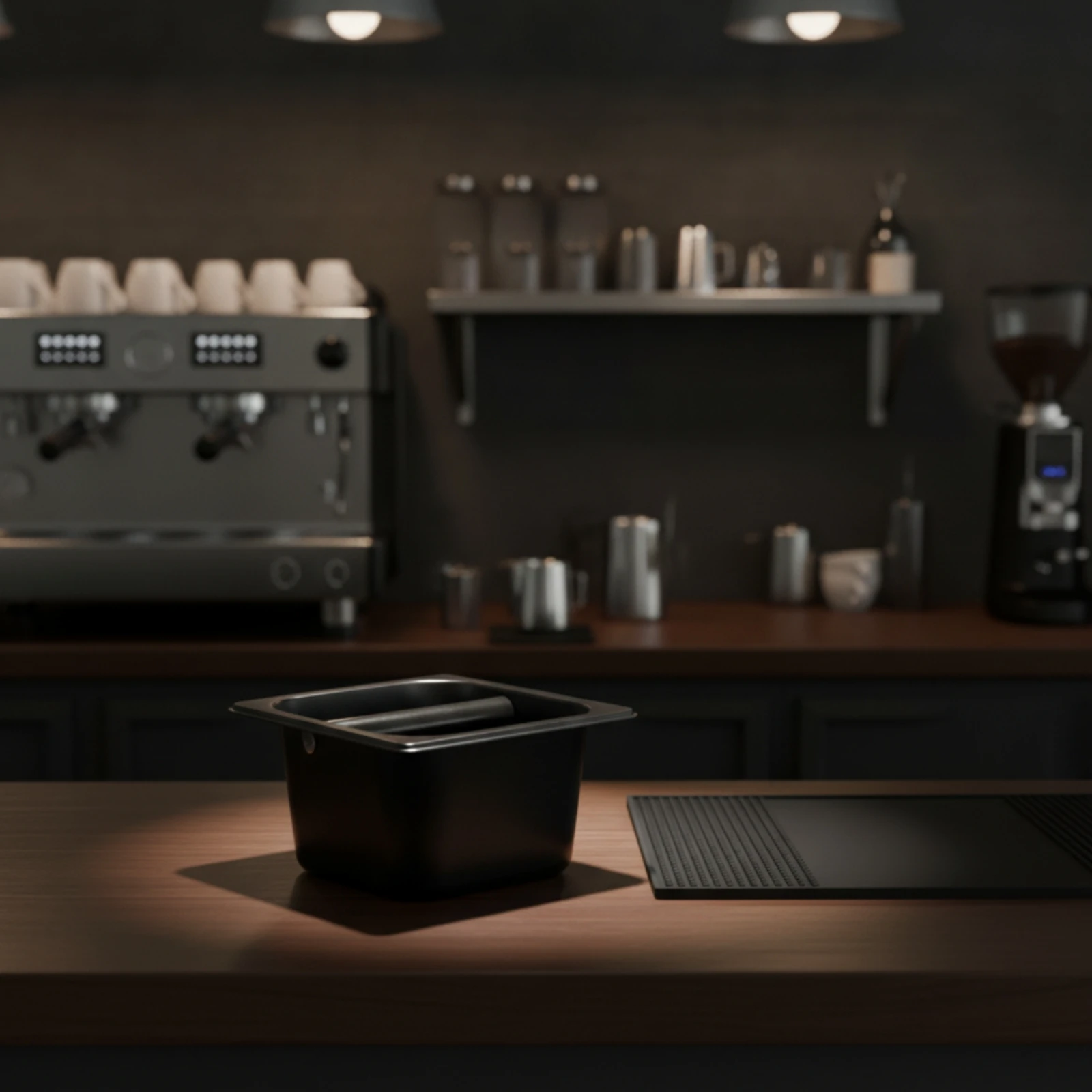 Espresso Knock Box Easy to Clean Stainless Steel Knock Bin Coffee Enthusiast Coffee Puck Box Long-Lasting Portafilter Grounds