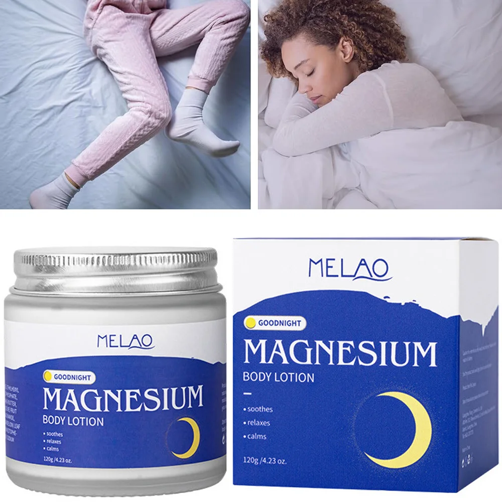 Loción corporal de magnesio 120G nutritiva noche hidratante cuidado de manos 1% buena noche crema hidratante de magnesio