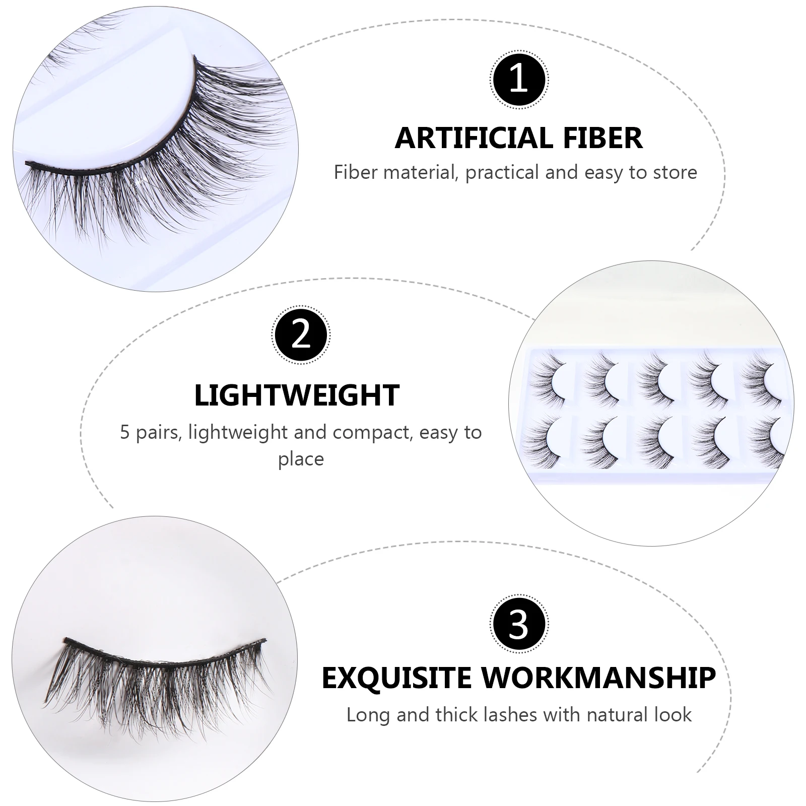 

False Eyelashes Extensions Bundles Hair H made Cross Black Long Thick Natural Wedding Party Daily Makeup