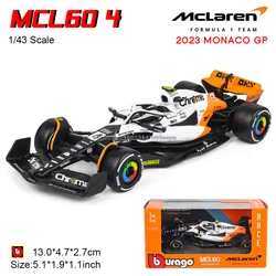 Bburago 1:43 NEW 2023 McLaren F1 Team MCL60 4# Lando Norris 81# Oscar Piastri Formula One Alloy Super Toy Die cast car model