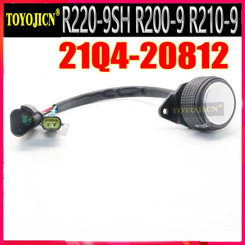 21Q4-20812 for Hyundai Excavator R220-9Sh R200-9 R210-9 Throttle Knob Fuel Dial Knob Accel Dial Assy 13A31-032