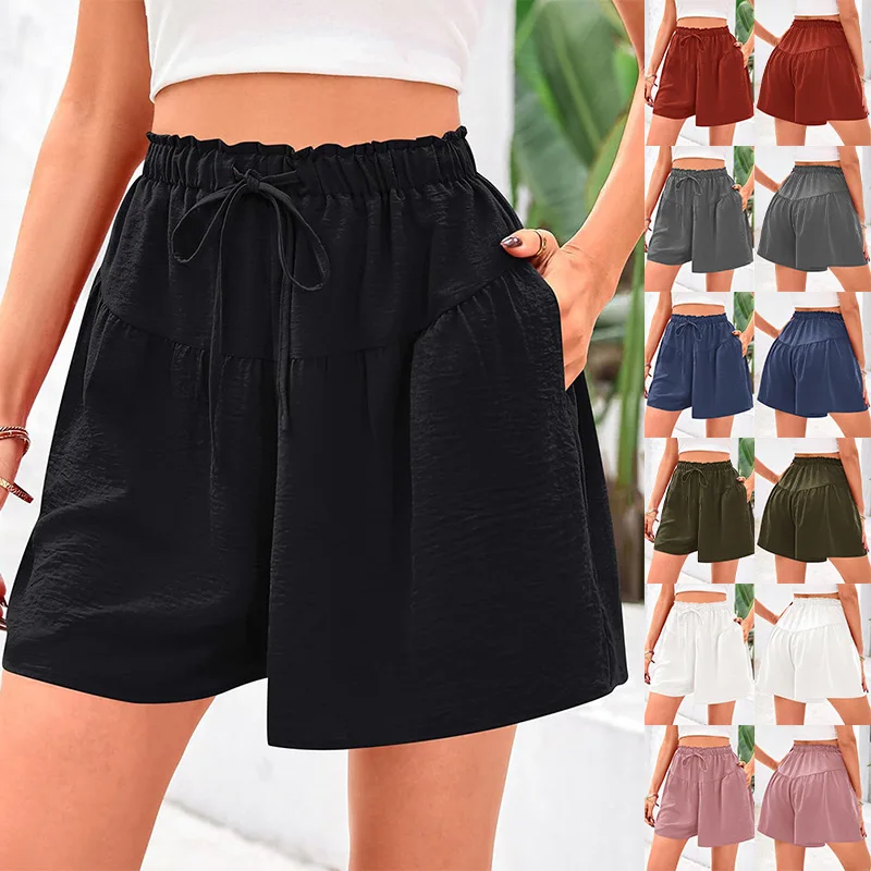 

2025Summer New Hot Style European and American Hot Selling Women's Beach Casual Fashion Elegant Versatile Shorts Women