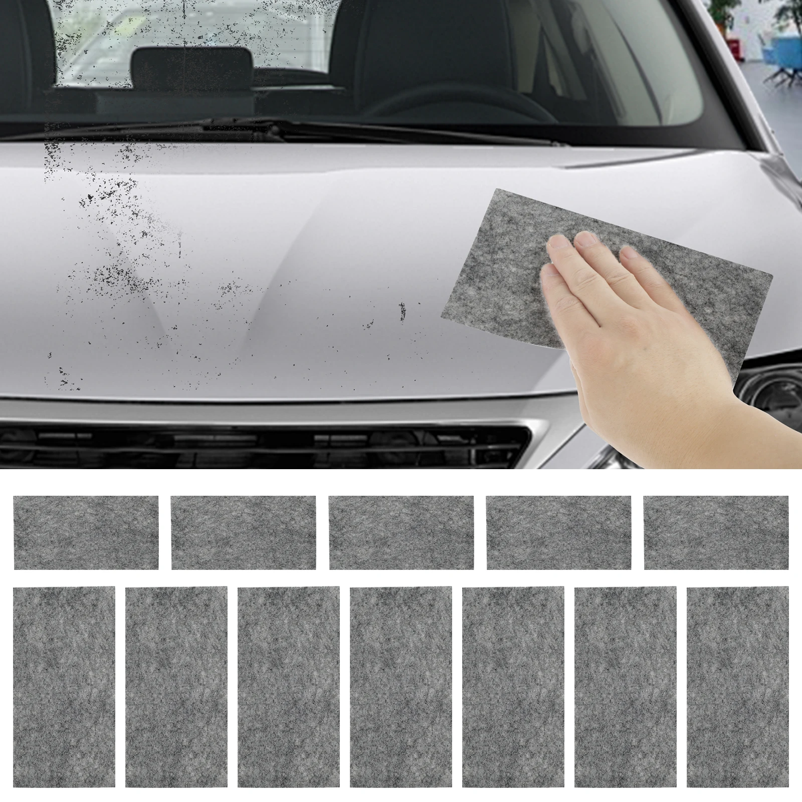 12 Pcs Nano Sparkle Cloth for Car Scratches Nano Sparkle Cleaning Cloth Reusable Nano Car Scratch Remover Cloth Nano Cleaning