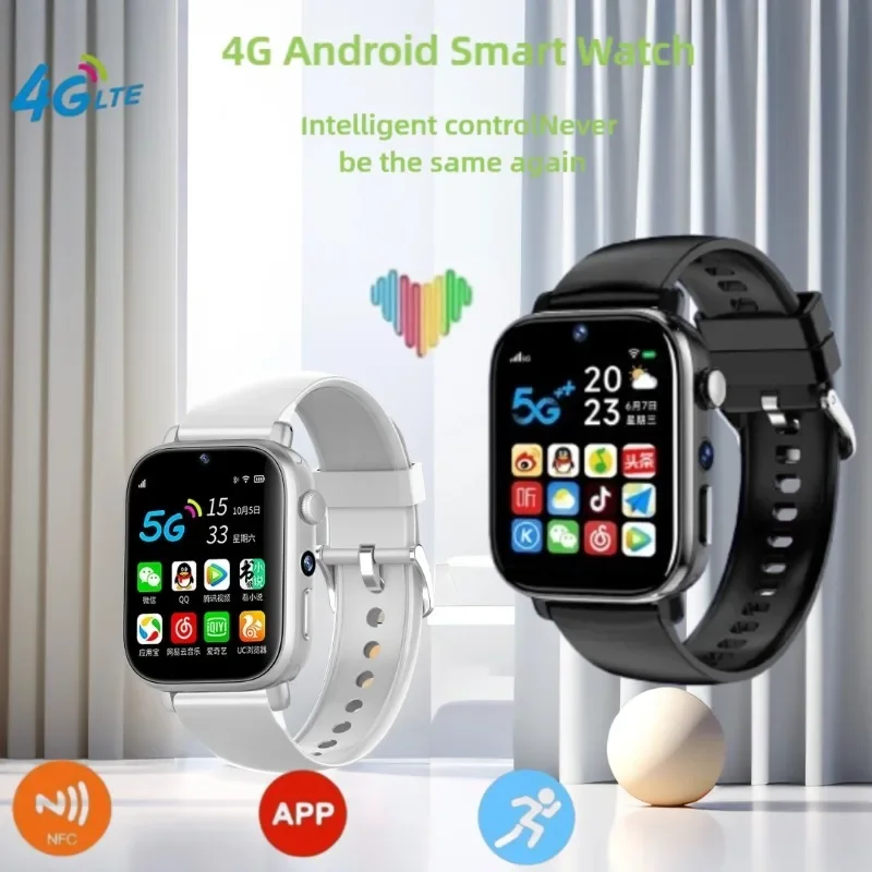 

Смарт-часы с полной сетевой SIM-картой 4G/5G I1 с HD-камерой Wi-Fi NFC GPS Прочные Google Play Sport Android Мужчины Женщины Смарт-часы