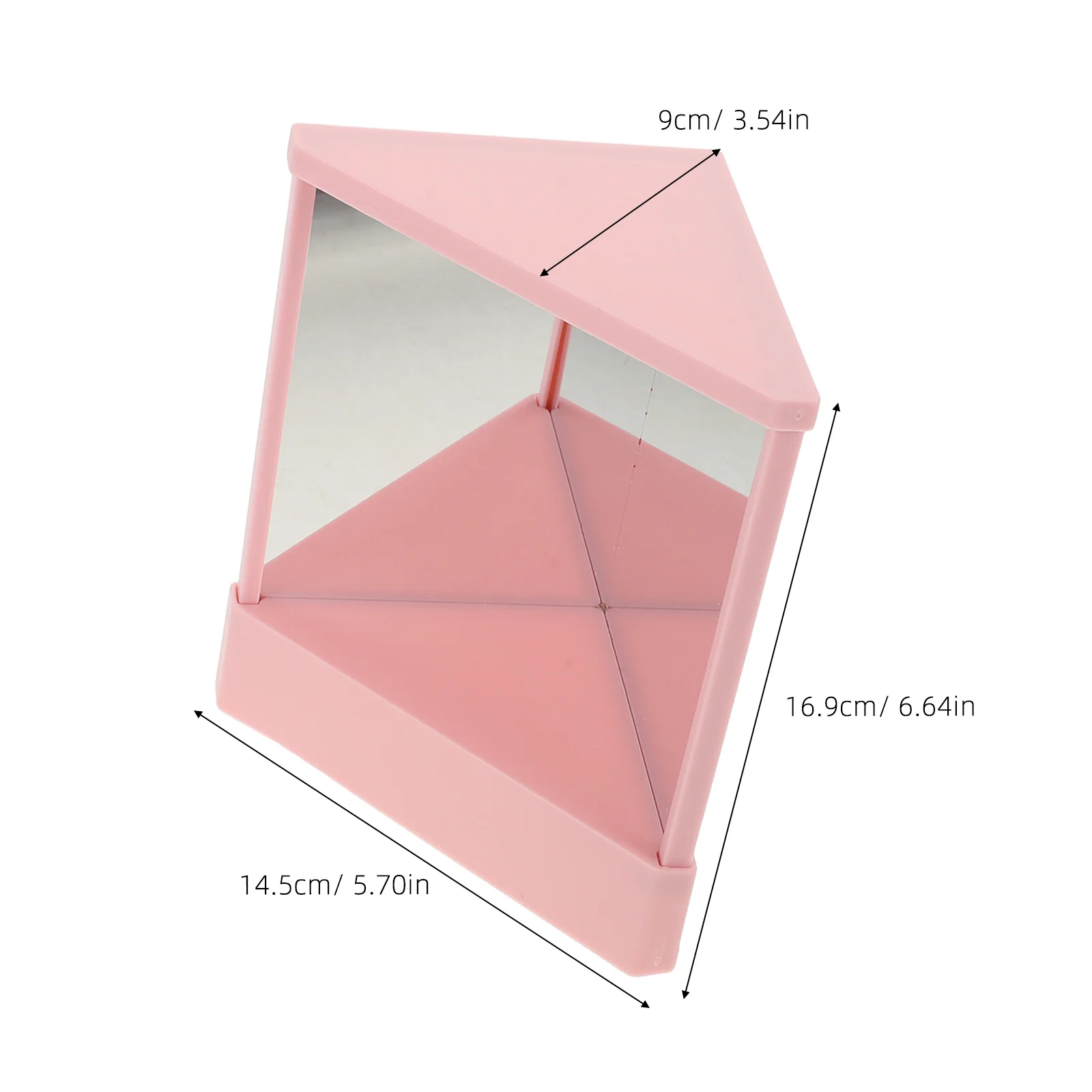 Non Reversing Mirror Precision Glass Pink Vanity Beauty Makeup Mirror for Professional Salon Use Travel Friendly High