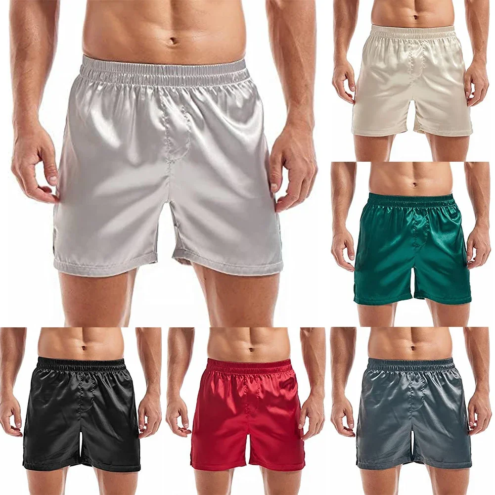 Silk Sleepwear Boxer Trunks Lounge Wear Sleepwear 5 Spandex 95 Polyester Brand New Comfortable Fit Lightweight Fabric