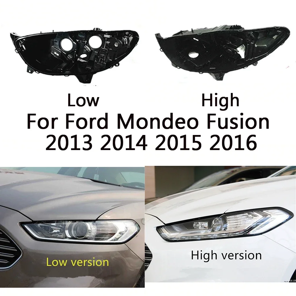 

HTTCY Headlight Base for Ford Mondeo Fusion 2013 2014 2015 2016 Headlamp House Car Rear Base Front Auto Headlight Back House