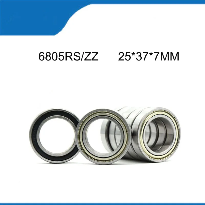 High Quality Bearing 5/10PCS (25*37*7MM) 6805RS/ZZ 6805-2RS 6805ZZ Ball Bearings (ABEC-1） Thin Wall Deep Groove Ball Bearing