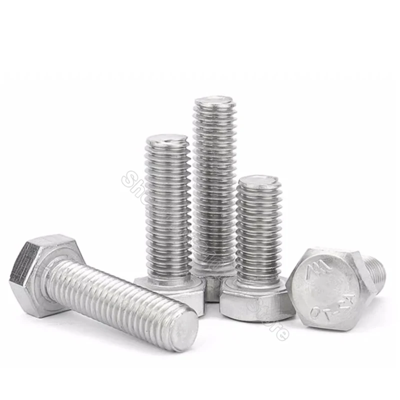 1-10Pcs M4 M5 M6 M8 M10 M12 Left Thread 304 Stainless Steel A2 Reverse Tooth External Hexagon Head Screws Outside Hex Head Bolts