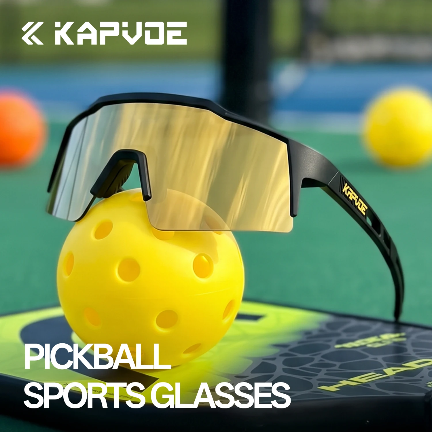 Image of Kapvoe Photochrome Fahrrad-Sonnenbrille für Männer und Frauen, MTB-Brille, UV400, Fahrrad- und Wanderbrille, Sport-Outdoor-Brille, Winddichte Schutzbrille für Bike Trail Running, Pickleball, Baseball.