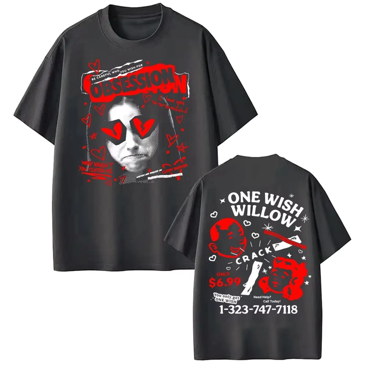 One Wish Willow Obsession Horror Movie T‑Shirt 2026 Cotton Unisex Casual Oversized Y2K Punk Short Sleeve Streetwear Fashion Tees