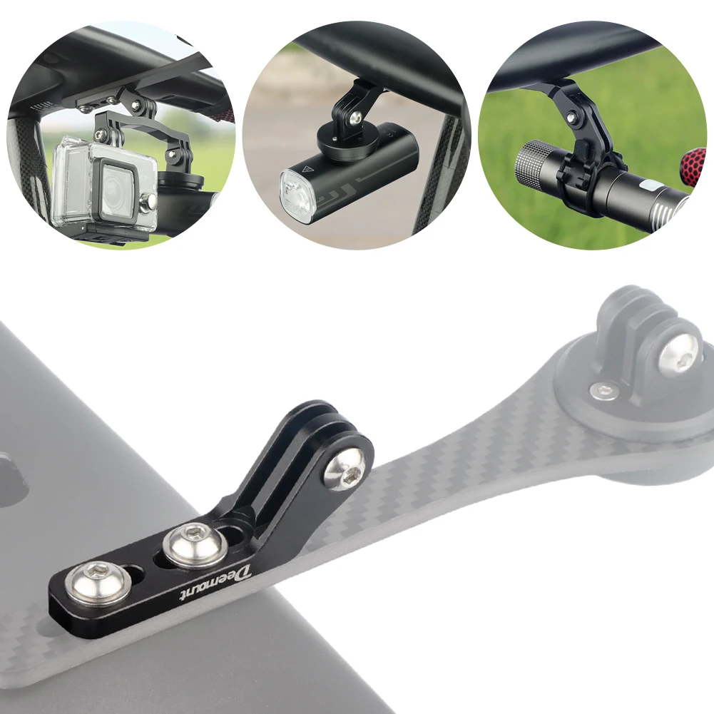 

Aluminum Alloy Extension Stand Bike Handlebar Extension Bracket Adapter Bicycle Headlight Holder for Sports Camera