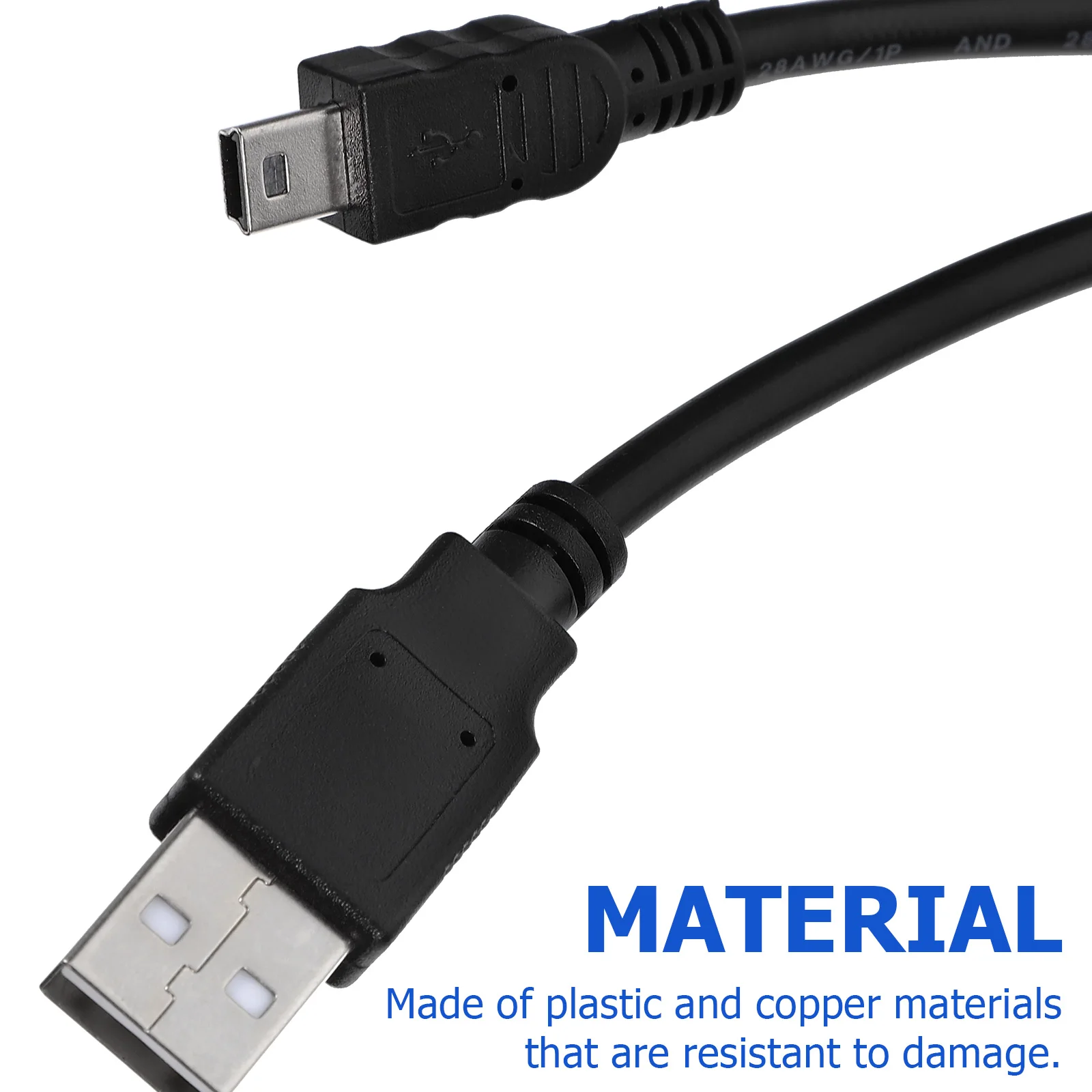 

Usb Data Fast Charging Mini Usb To 5 Pin Cable Short Durable Charging Cord Compact Lightweight For Phone Accessories Devices