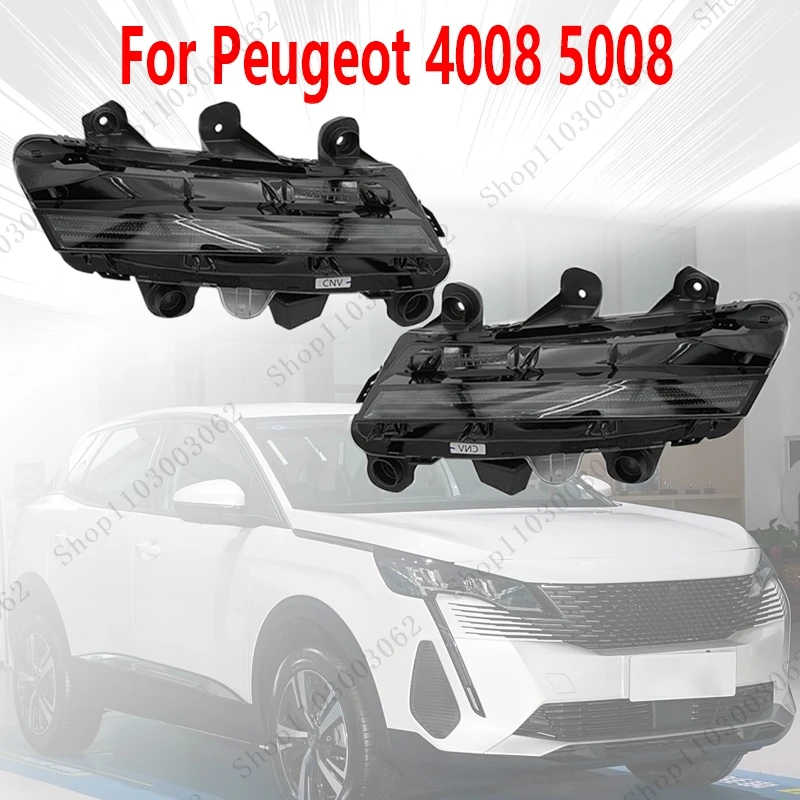 

LED Daytime Running Light For Peugeot 4008 5008 Car Exterior Front Bumper Signal Light Driving Light Turn Signal Light