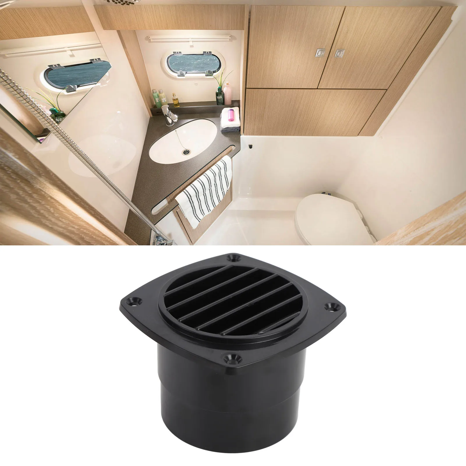 RV Hose Louvered Vent Nylon 6 Slots Smoother Finish Excellent Sealing for Trailer Campervan 3in Hose