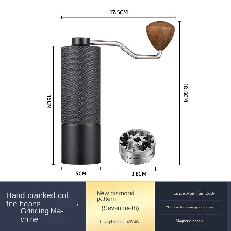

Manual coffee grinder, manual grinder, bean grinder, grinding core, extended handle