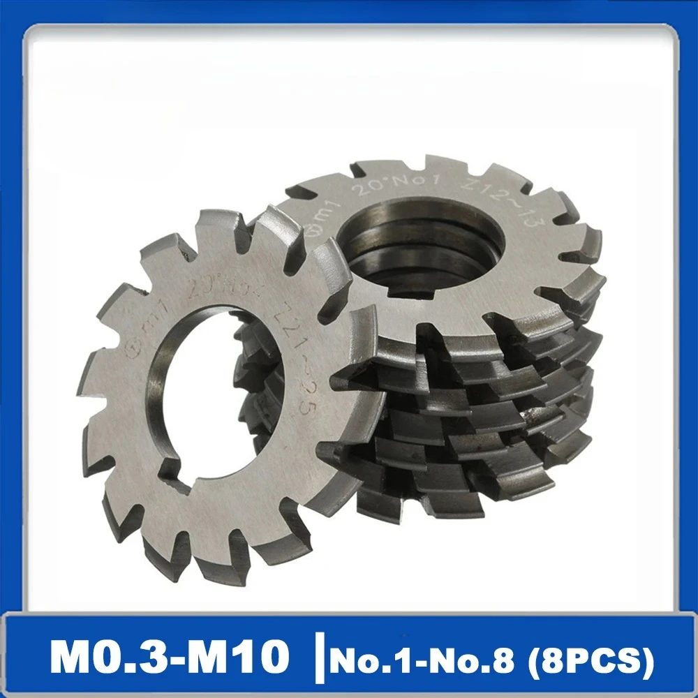 

Gear Milling Cutter M0.6 M1 M2 M3 M4 M5 M6 M8 Modulus Degrees Disc Spur Gear Milling Cutter Straight Tooth Disc Bevel Gear