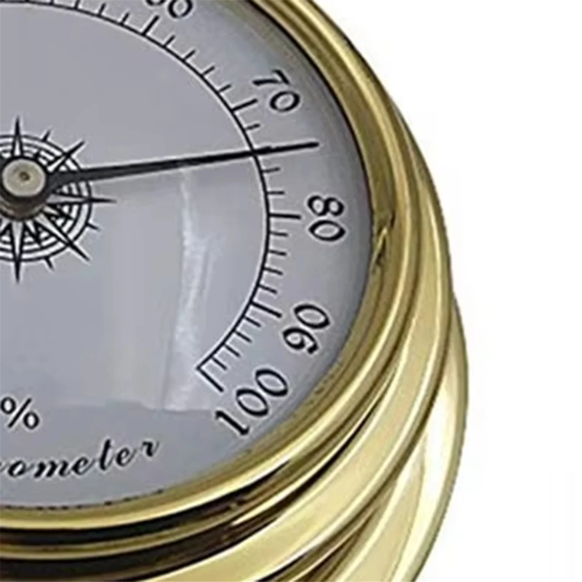 

4 Pcs Boat Barometer Clock Thermometer Hygrometer Weather Station Set Wall Mounting Type Brass for Case for Shell Light
