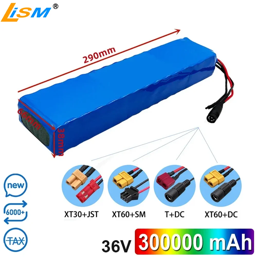 

10S3P 36V 300Ah 18650 Rechargeable Lithium Battery Pack 1000W Power Modified Bicycle Electric Scooter Vehicle