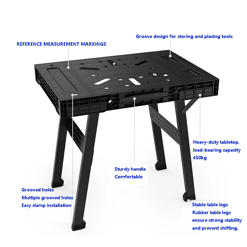 Work Bench Folding Work Table Multifunctional Easy Setup Maintenance Work Table for Garage Woodworking Office Home