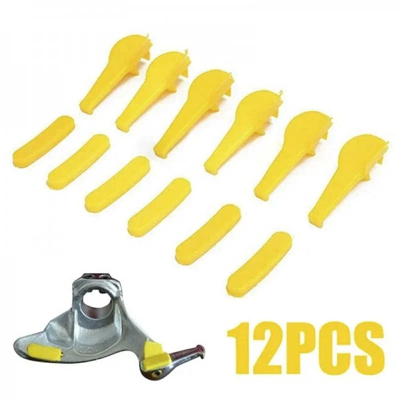 12Pcs (6set) 자동차 타이어 체인저 나일론 마운트 디마운트 덕 헤드 인서트 타이어 림 프로텍터