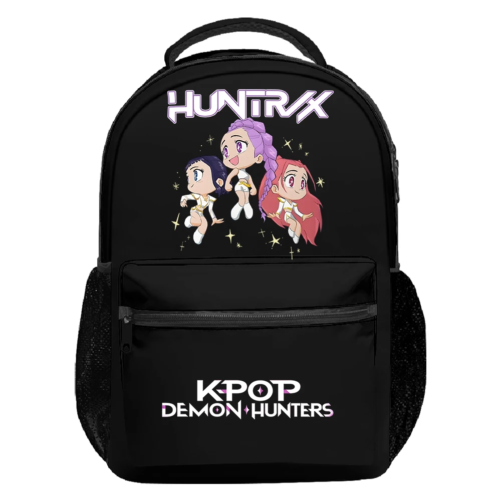 KPop デーモンハンター Huntrix ワールドツアーバックパック女性男性リュックサックユニセックストラベルバッグパックサックカジュアルデイパック