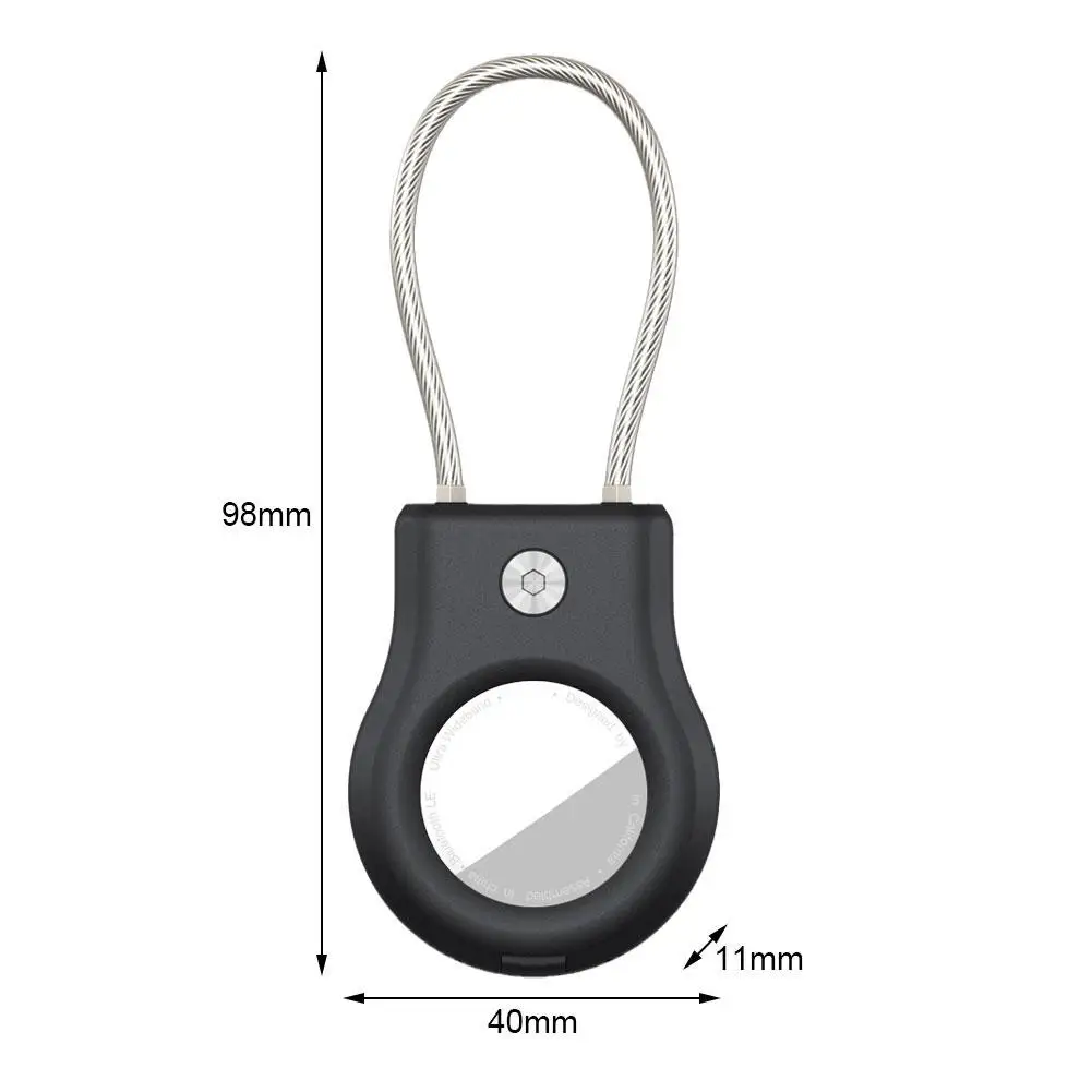 For Airtag GPS Tracker PC Hard Shell Protector Case For Air Tag Anti-Lost Device Wire Rope Keychains Smart Accessories