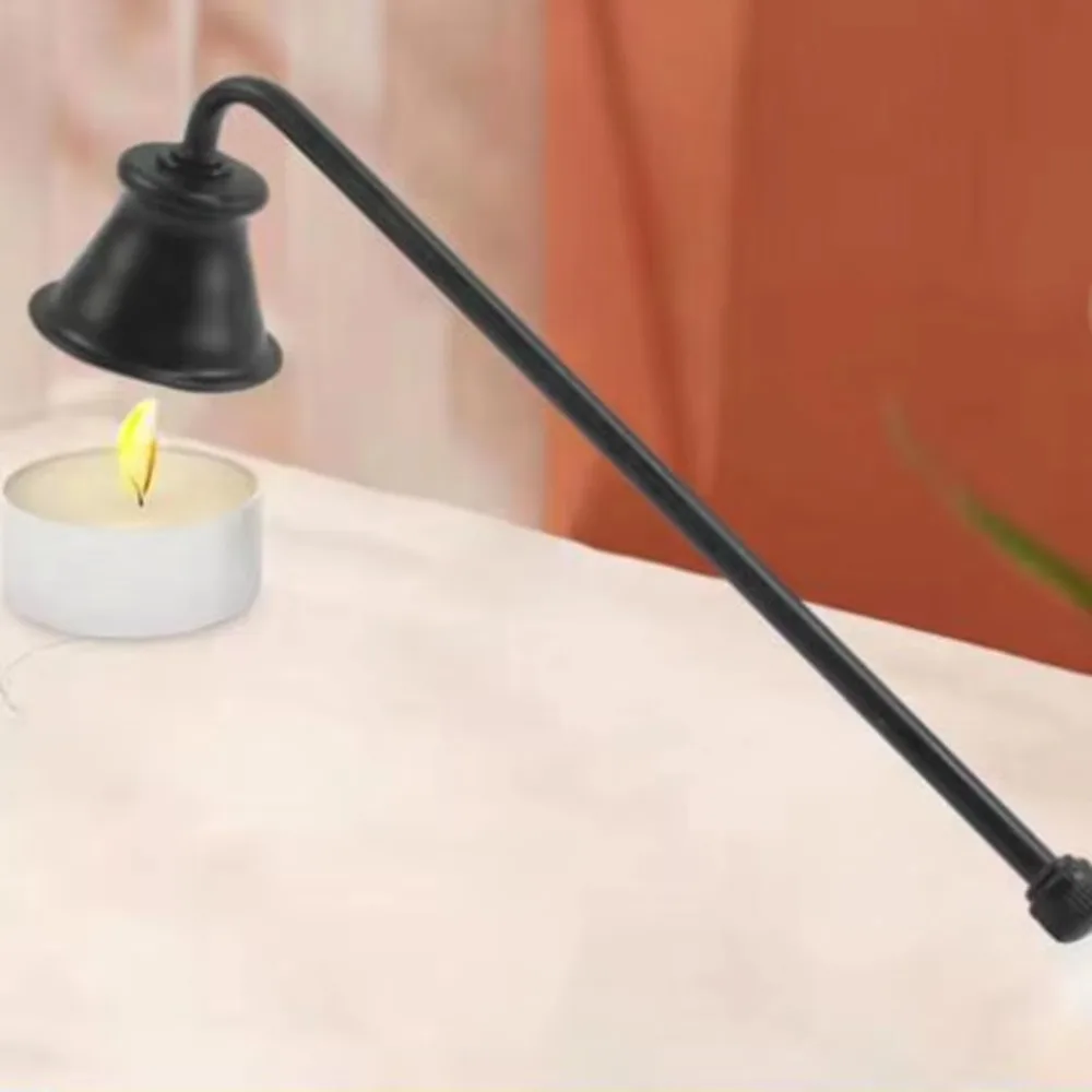 Luxury Bell-shape Candle Snuffer Gold/Black/Silver Metal 18cm Handle Wick Cover Home