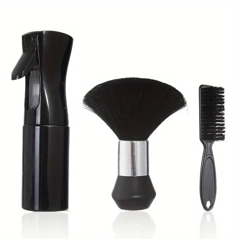4 stücke Professionelle Barbershop Werkzeuge Spray Flasche Kamm Nylon Borsten Bart Pinsel Haar Reinigung Pinsel Salon Styling Zubehör