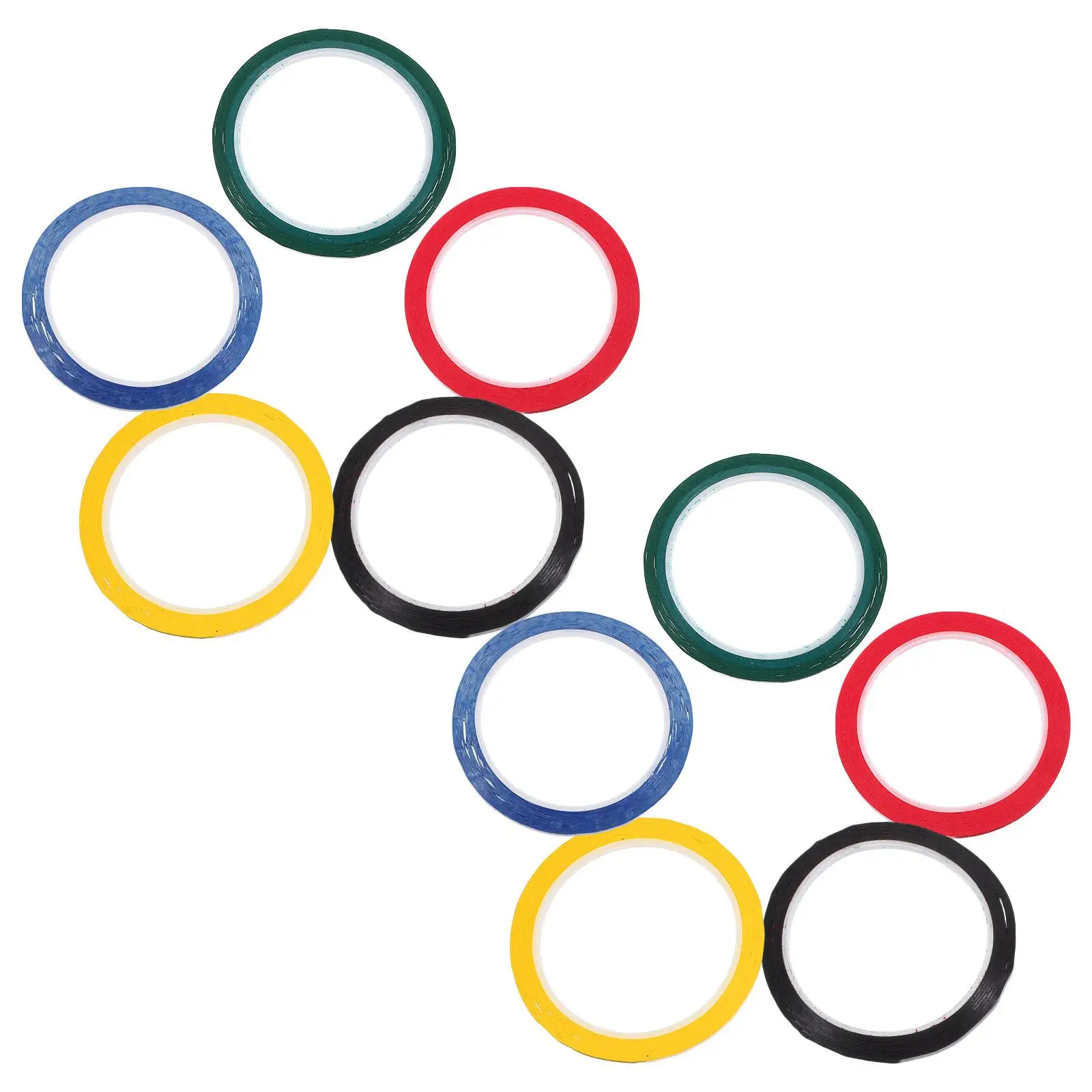 10 Pcs Warning Cable Tape Whiteboard Scribe Desktop Color Marking Positioning Seamless Segment Grid