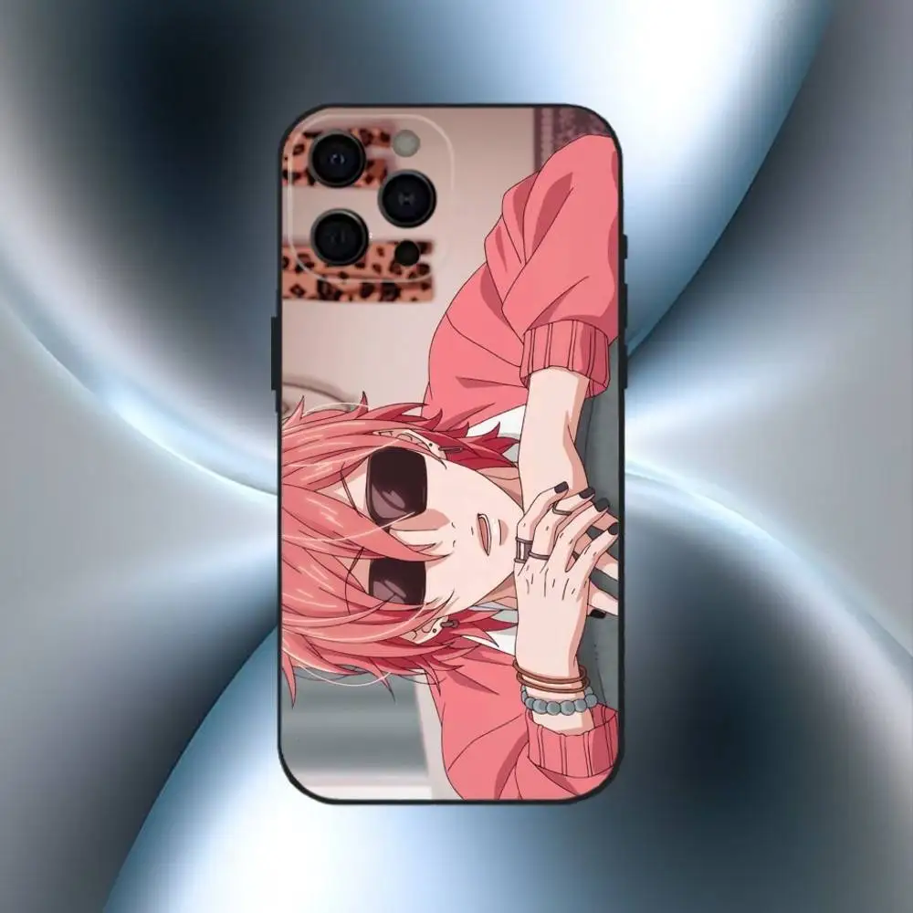 Casing Ponsel Ayato Yuri Y-Yarichin Club Untuk iPhone17,16,15,14,13,12,11 Plus,Pro Max Bahan Lembut Warna Hitam