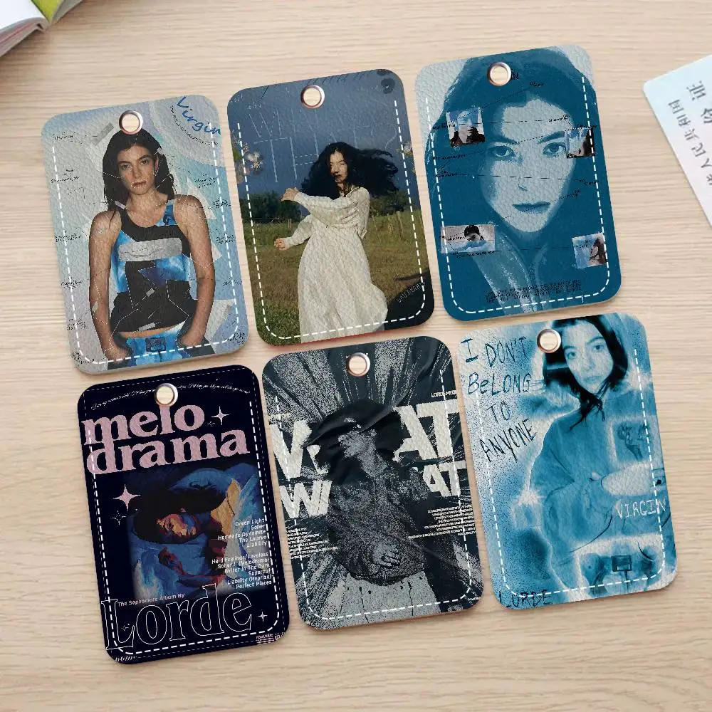 L-Lorde Fourth Album Virgin Style PU Access Card Holder with Keychain - Executive Protection for Bank card,Subway, Bus Card case