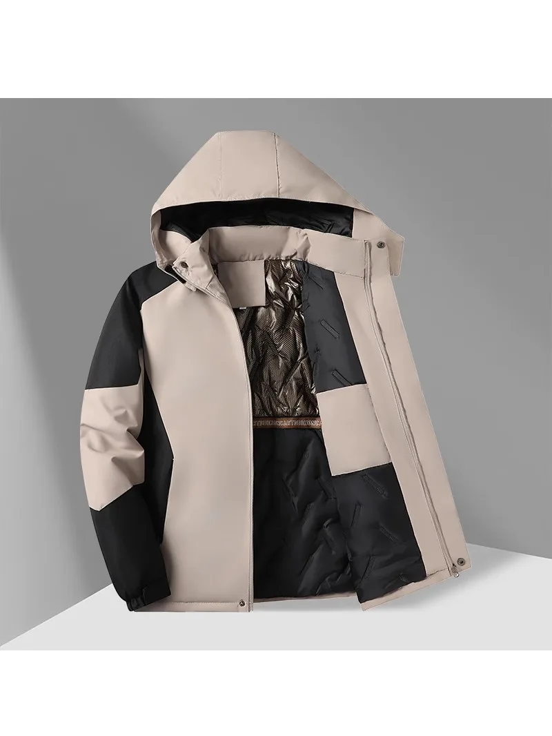 

Мужская хлопковая куртка на пуху Thiened, осень-зима, теплая, для спорта на открытом воздухе, повседневная, свободная, молодежная, для путешествий, из полиэфирного волокна