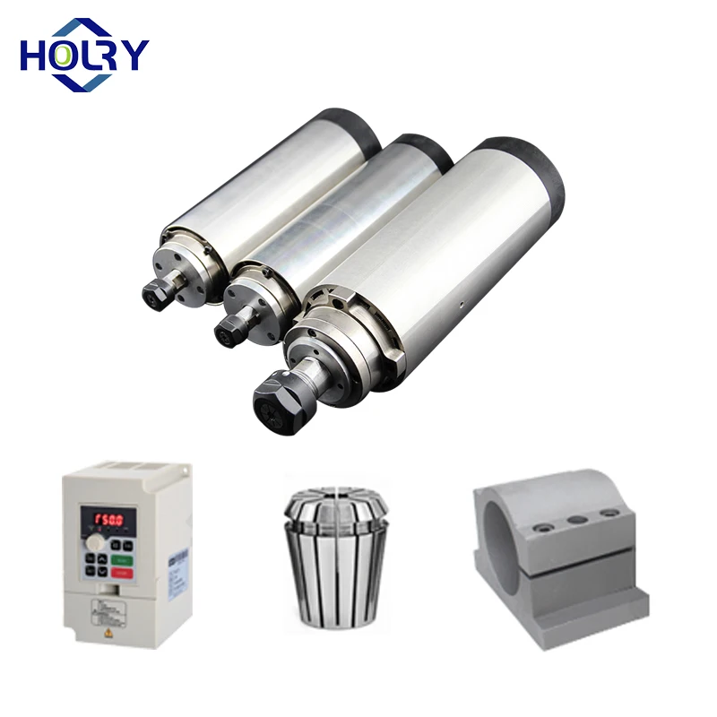 High Quality Mini 65mm Air Cooled Er11 110v 220v 800 Watt Cnc Spindle Motor With Inverter Collet Bracket Set For Cnc Machine