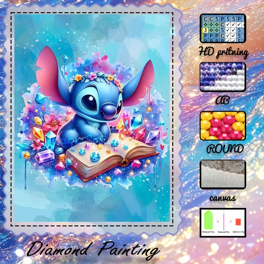 

1 piece - Potdemiel-5D-DIY - Flocking cloth - Special drill - Diamond painting set - Cartoon character - Diamond art