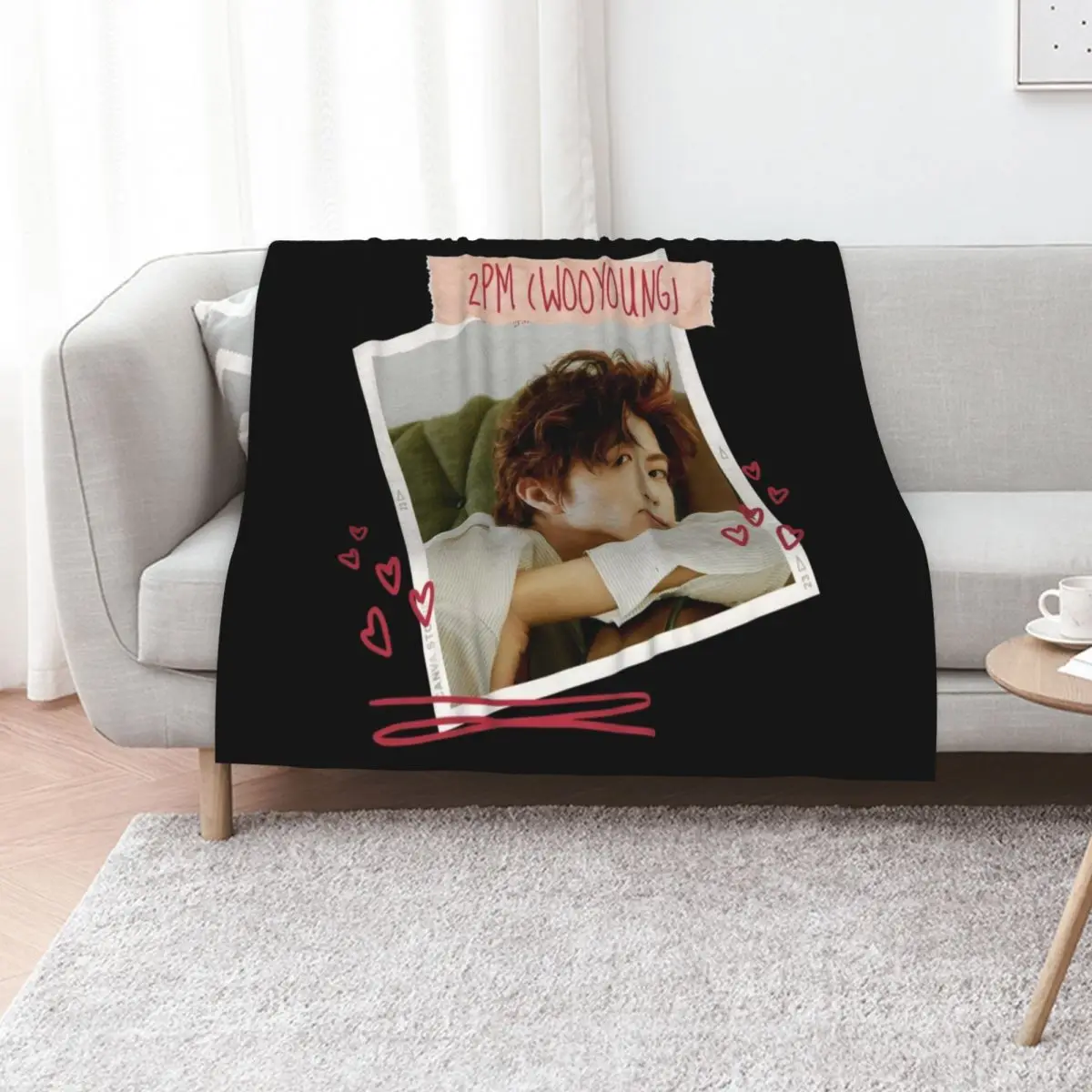 PM - 2PM Comeback wooyong Throw Blanket Weighted Stuffeds Luxury Designer Comforter Camping Polar Blankets