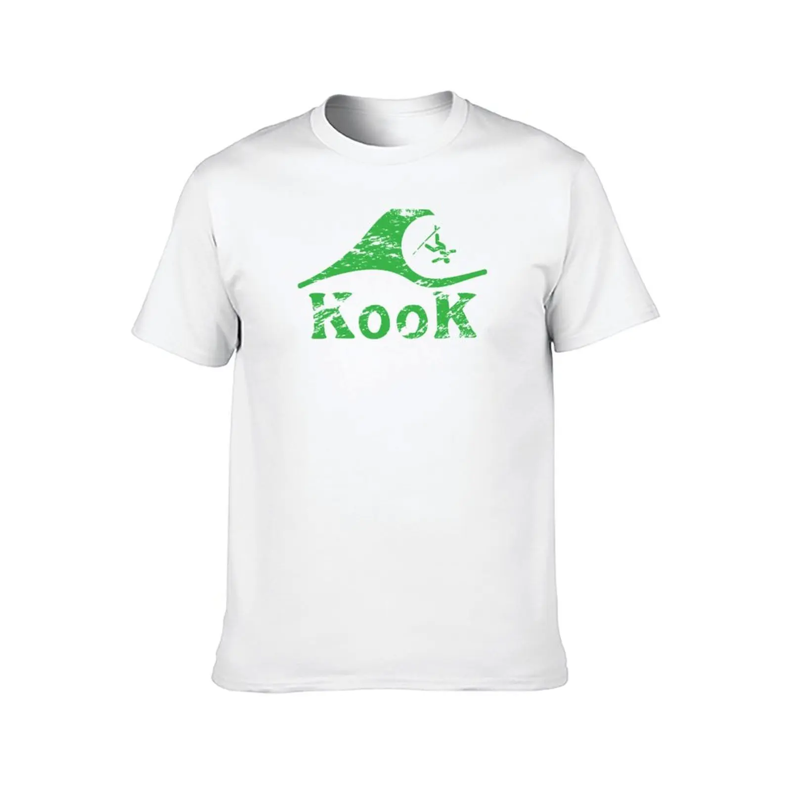 تي شيرت Kook In Green تي شيرت للرجال بقصة ضيقة تي شيرت أساسي