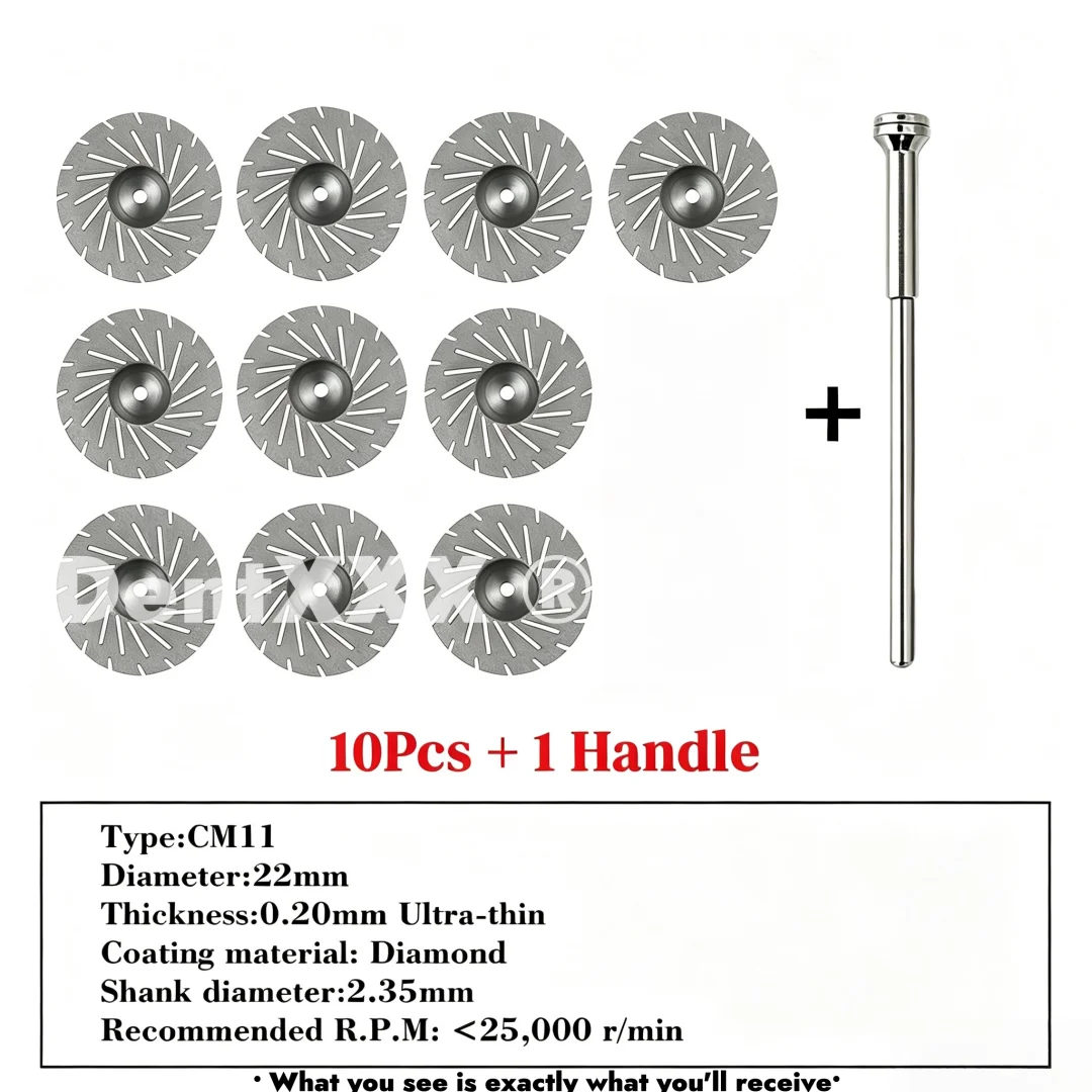 Ultra-Thin Double-Sided Diamond Grinding Discs – 0.20mm Cutting & Polishing Blades with 2.35mm Shank